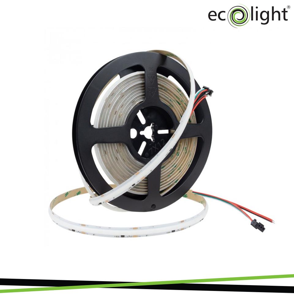 STRISCIA LED 12V COB 16W/M RGB+4000K 720LED BONINA DA 5MT