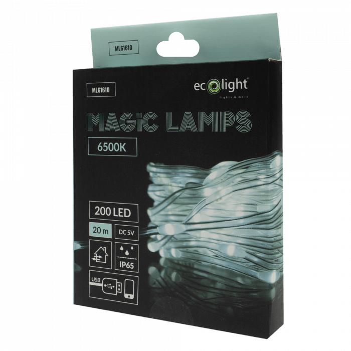 LUCI MAGICHE 200 LED 6500K 20M DC5V