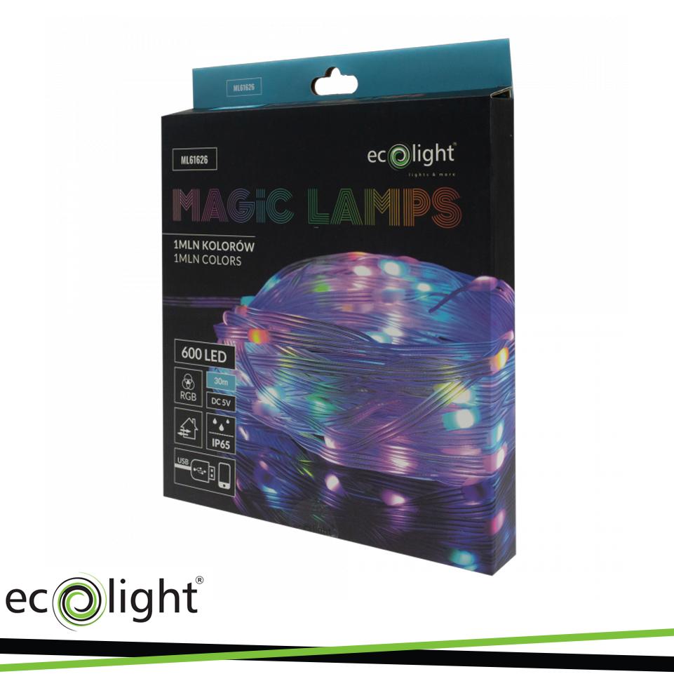 LUCI MAGICHE 600 LED 1 MILIONE DI COLORI 30M DC5V