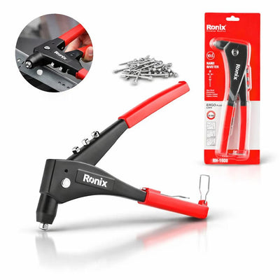 RIVETTATRICE MANUALE ERGO PLUS + 4 TESTE (2,4-3,2-4 E 4,8MM)