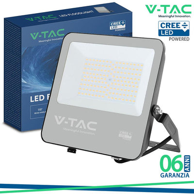 FARO SLIM LED SMD CHIP CREE 100W 135LM/W CAVO 1M NERO 4000K IP65