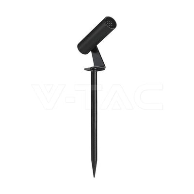 FARETTO LED DA TERRA 2W CILINDRICO ORIENTABILE CON PICCHETTO NERO 3000K IP65