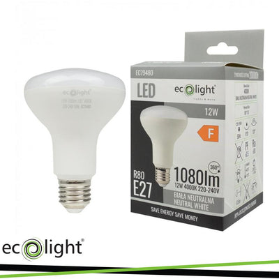 LAMPADINA R80 E27 12W 4000K 1080LM