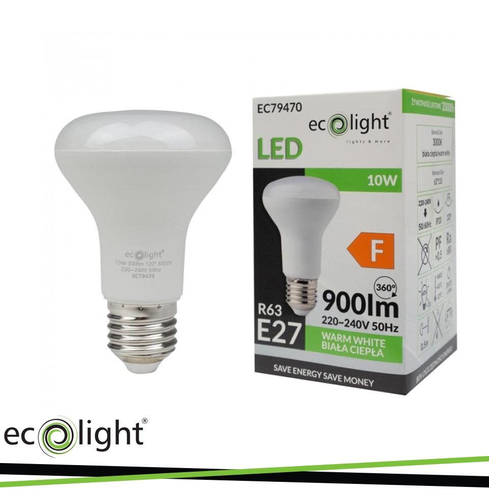 LAMPADINA R63 E27 10W 3000K 900LM