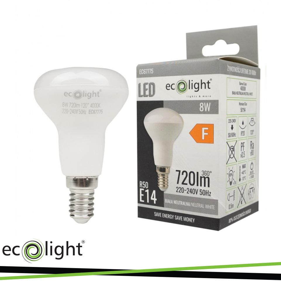 LAMPADINA R50 E14 8W 4000K 720LM