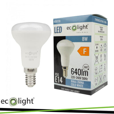LAMPADINA R50 E14 8W 6500K 720LM