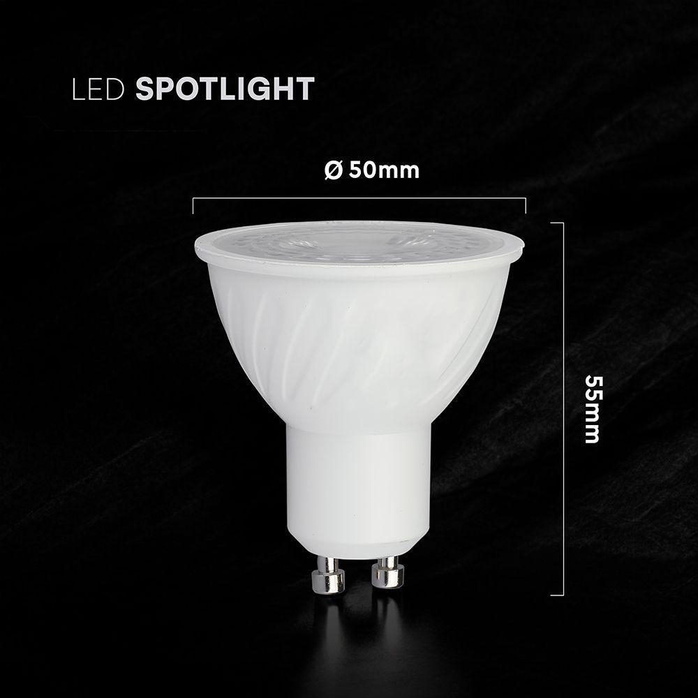 LED FARETTO CREE CHIP 6W GU10 RIPPLE PLASTICA 4000K 110