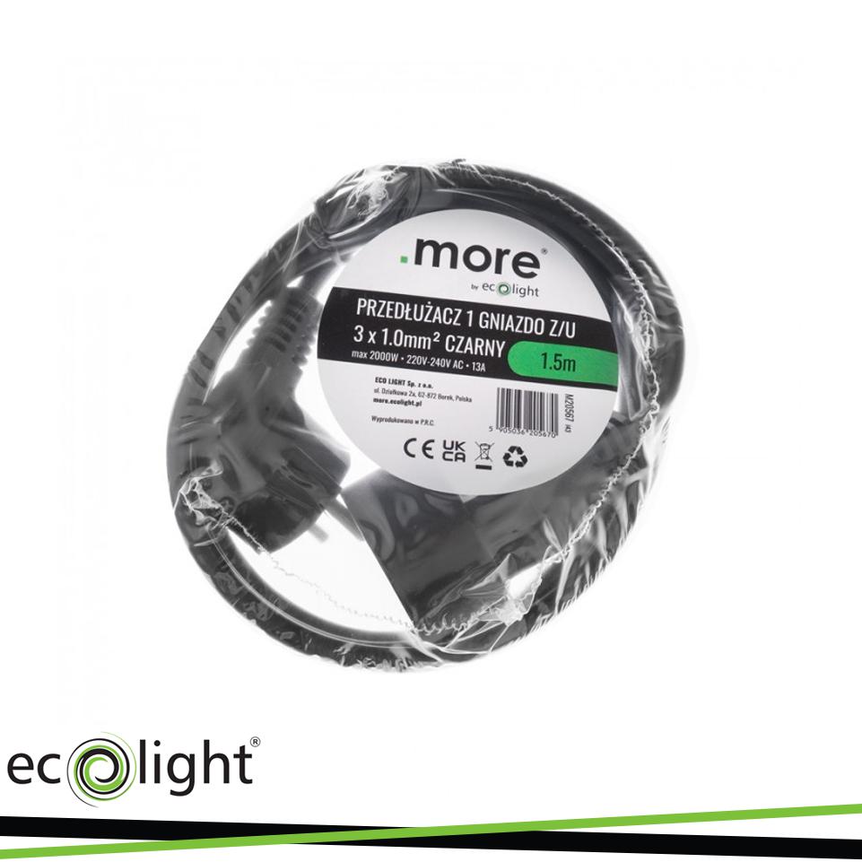 PROLUNGA 1,5M 3X1,0MM 16A SCHUKO NERO