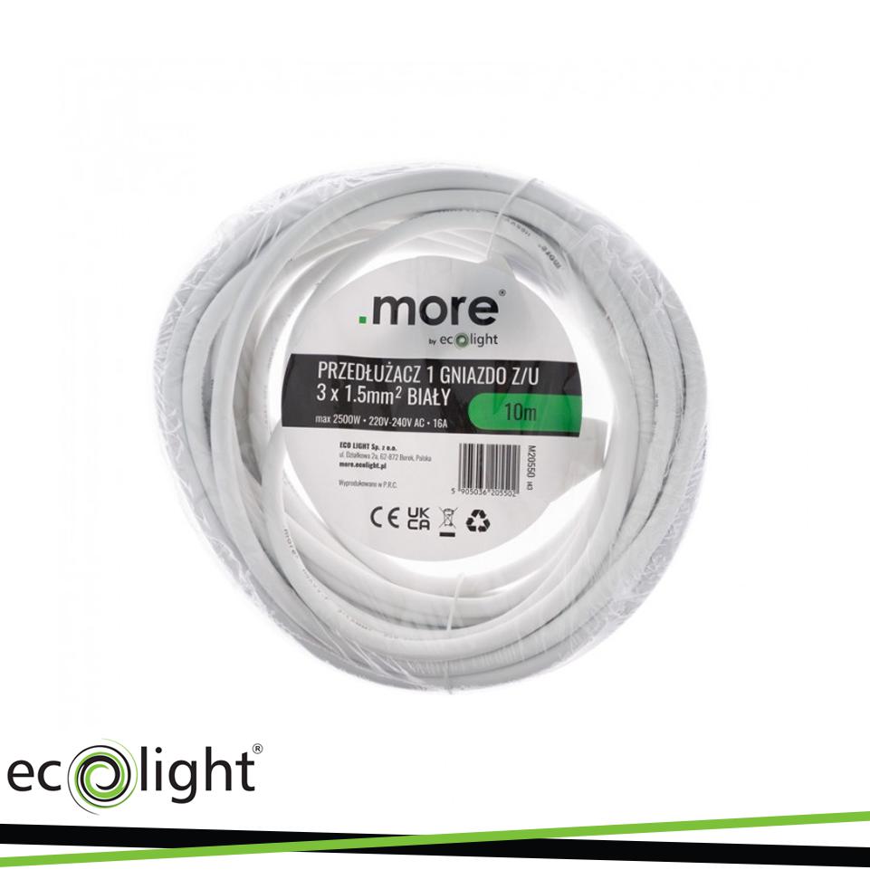 PROLUNGA 10M 3X1,5MM 16A SCHUKO BIANCO