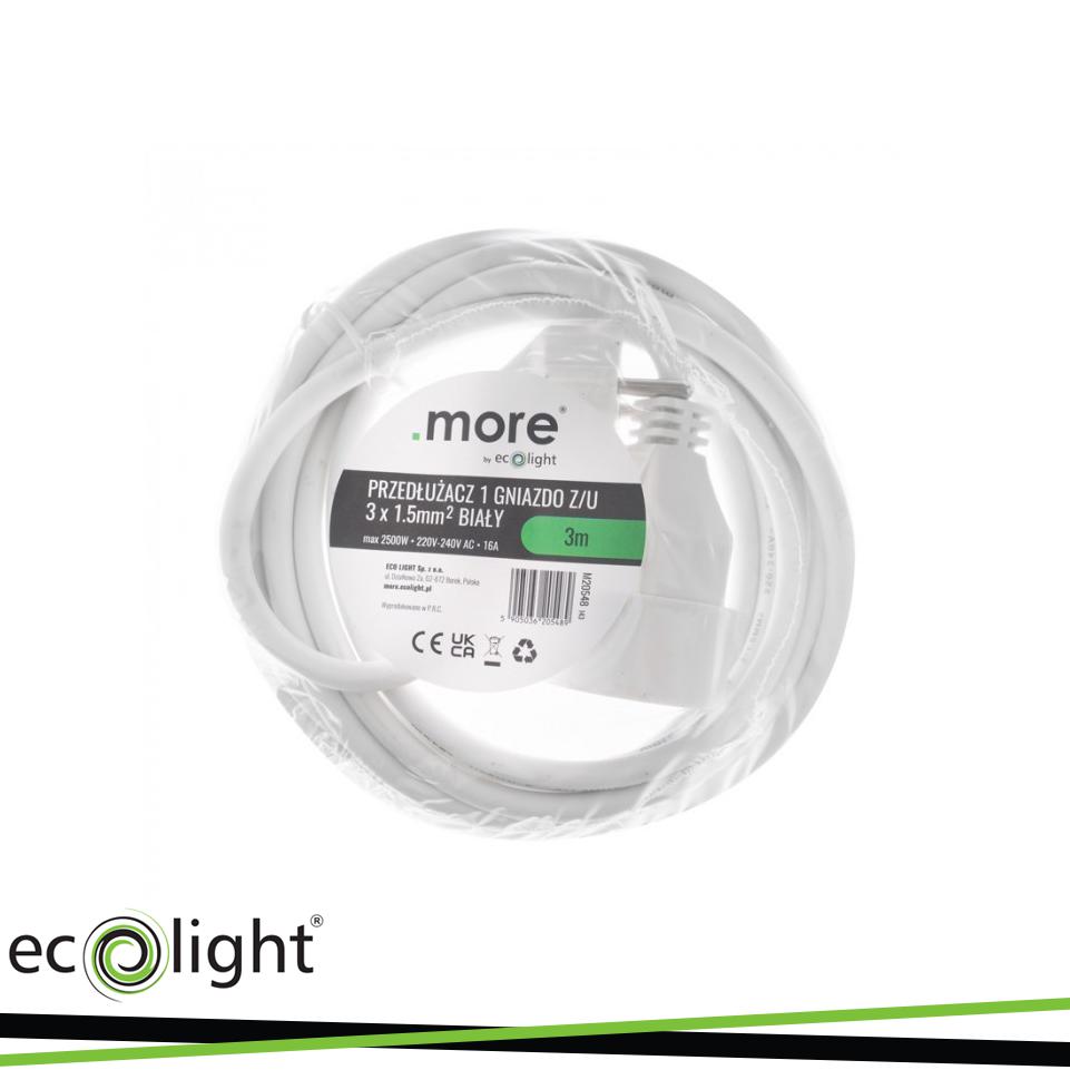 PROLUNGA 3M 3X1,5MM 16A SCHUKO BIANCO