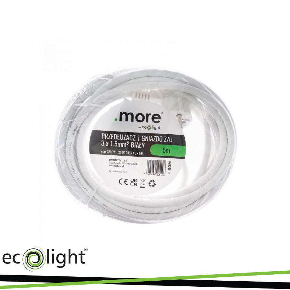 PROLUNGA 5M 3X1,5MM 16A SCHUKO BIANCO