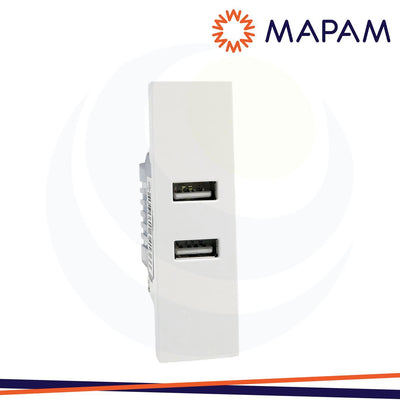 DOPPIA PRESA USB A ZEN BIANCO