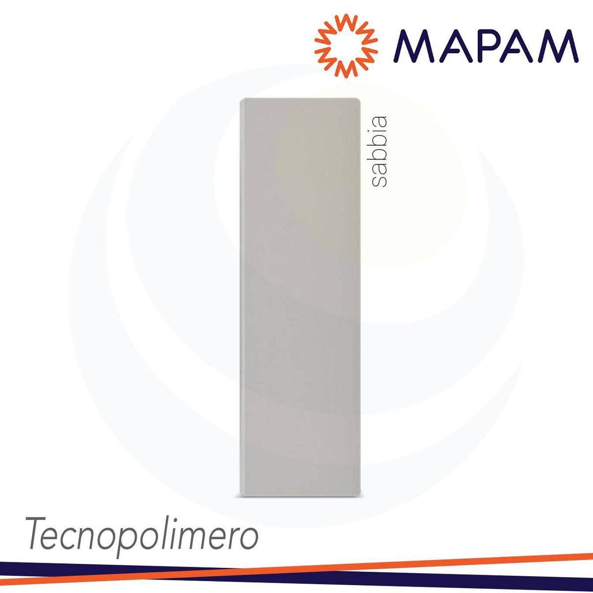 PLACCA DUE ELEMENTI TECNOPOLIMERO ZEN SABBIA