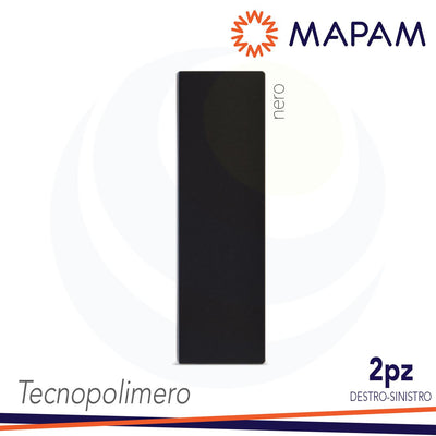 PLACCA DUE ELEMENTI TECNOPOLIMERO ZEN NERO