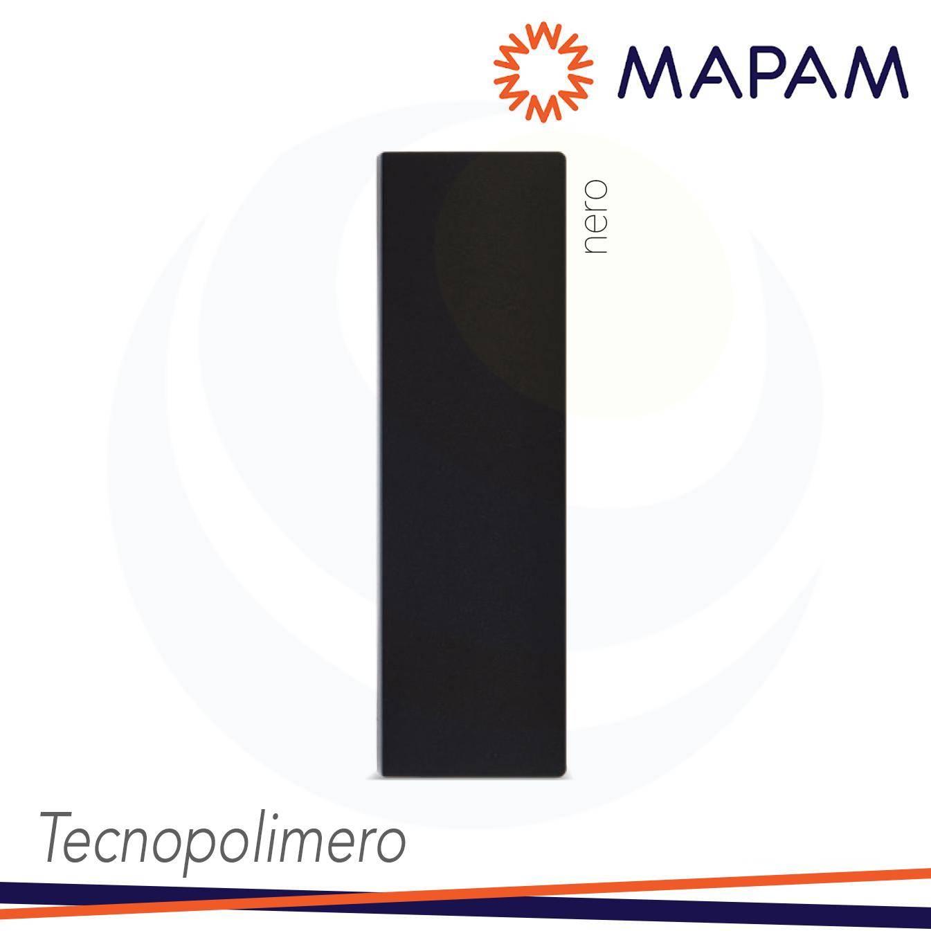 PLACCA DUE ELEMENTI TECNOPOLIMERO ZEN NERO
