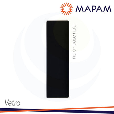 PLACCA DUE ELEMENTI VETRO ZEN BASE NERA NERO