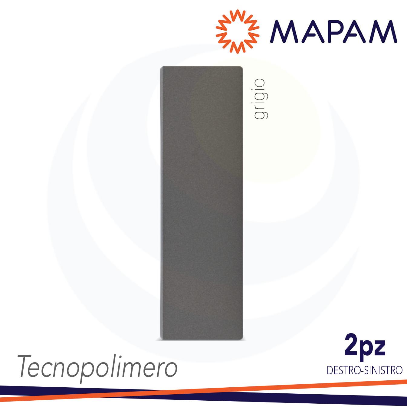 PLACCA DUE ELEMENTI TECNOPOLIMERO ZEN GRIGIO