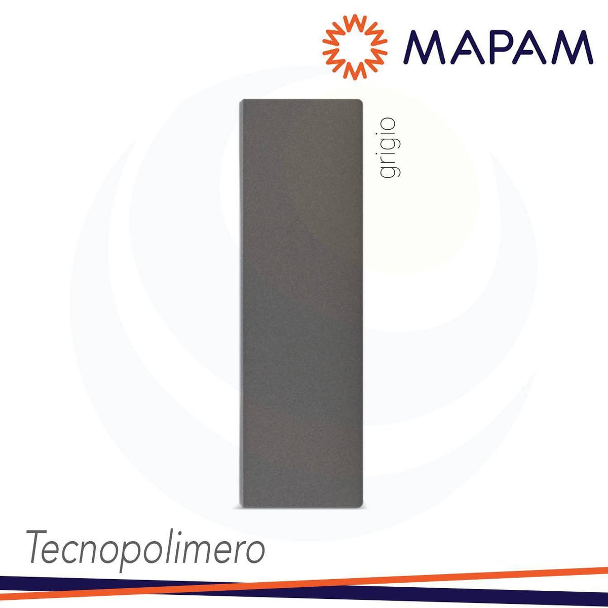 PLACCA DUE ELEMENTI TECNOPOLIMERO ZEN GRIGIO