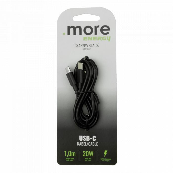 CAVO USB-C NERO 1MT 20W 3A