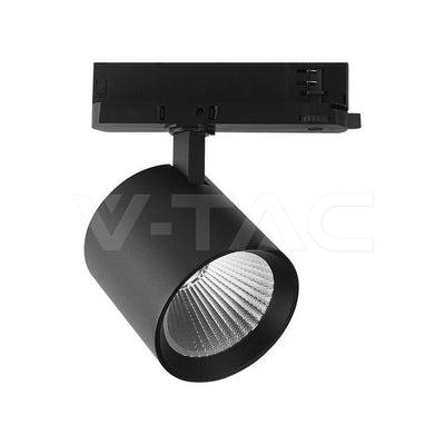 36W LED COB FARETTO PER BINARIO CREE CHIP 6400K CORPO NERO