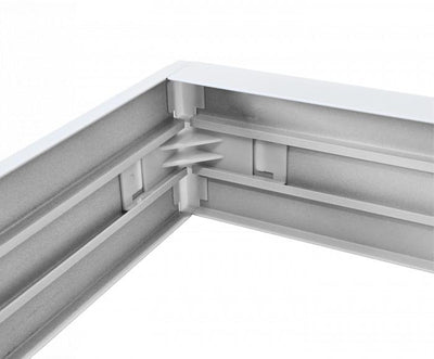 CORNICE PER PANNELLO LED 600X600X70MM H N/T ALU BIANCO