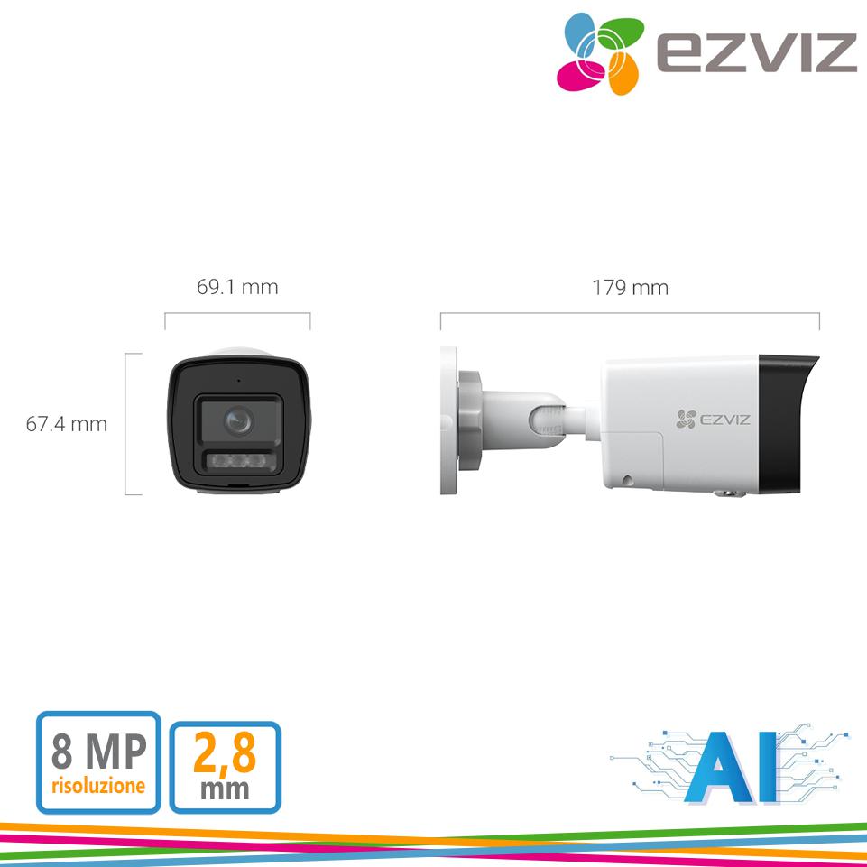 BULLET 4K POE 2,8MM IP67 MICROSD AI COLORVU AUDIO