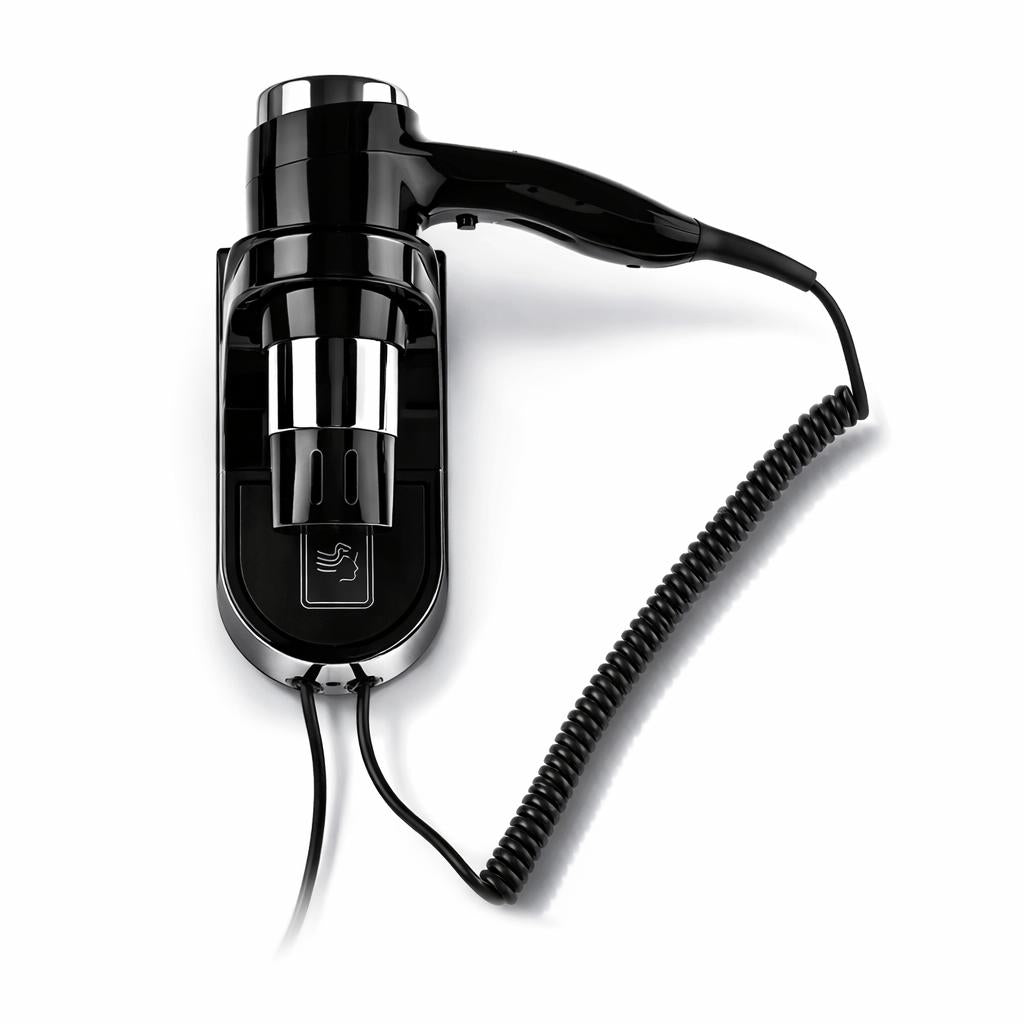 ASCIUGACAPELLI PER HOTEL 1600W 220-240V SPINA NERA