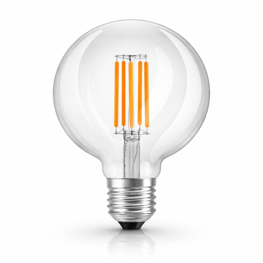 LAMP G125 FILAMENT 7,2W 1521LM  E27 4000K 220-240V CLEAR A-C