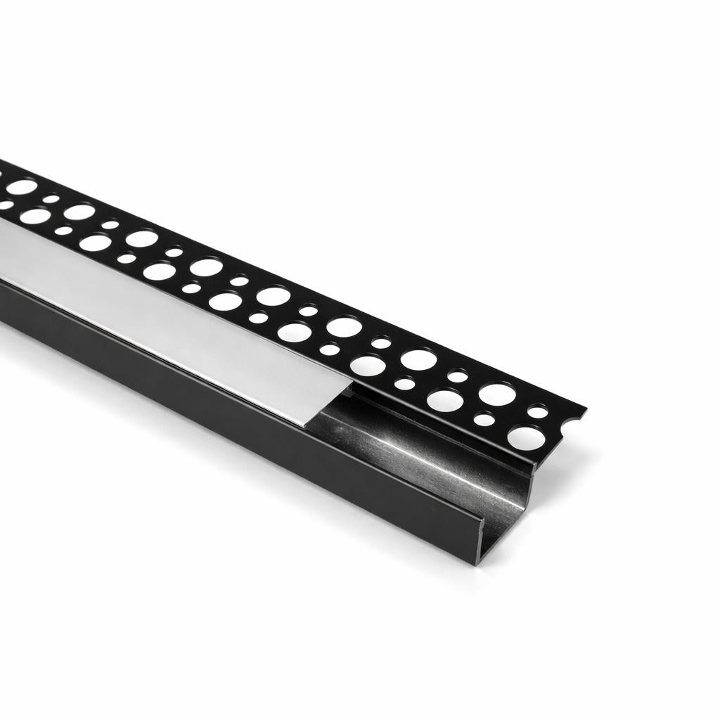 PROFILO DA INCASSO GP1S, 1 ANTA NERO + COVER OPALE 2MT