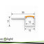 PROFILO DA INCASSO GP1S, 1 ANTA BIANCO + COVER OPALE 2MT