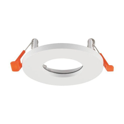 PORTAFARETTO LED DA INCASSO ROTONDO GU10 E GU5.3 (MR16) ALLUMINIO BIANCO IP44