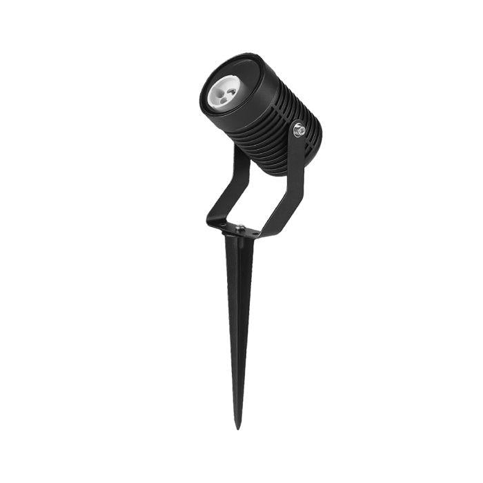 FARETTO DA GIARDINO CON PICCHETTO IN ALLUMINIO G10 (MAX 35W) NERO IP65