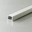 PROFILO LINEARE PER STRIP LED FINO A 13.2MM, ALLUMINIO SILVER CON COPERTURA OPACA 2000X14.8X10MM