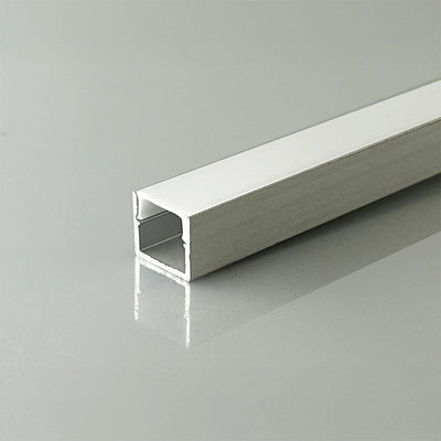 PROFILO LINEARE PER STRIP LED FINO A 10MM, ALLUMINIO SILVER CON COPERTURA OPACA 2000X12X10MM