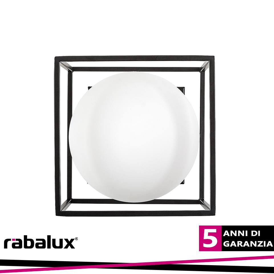 MODANE,WALL/CEIL.E14 1X15W,17X17CM,BLACK