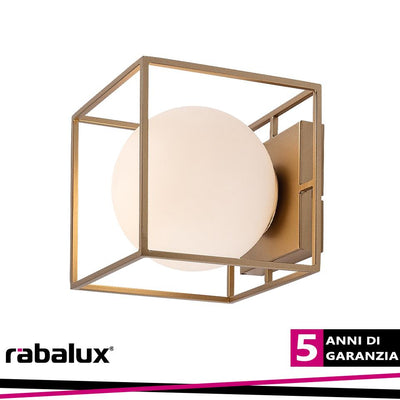 MODANE,WALL/CEIL.E14 1X15W,17X17CM,GOLD