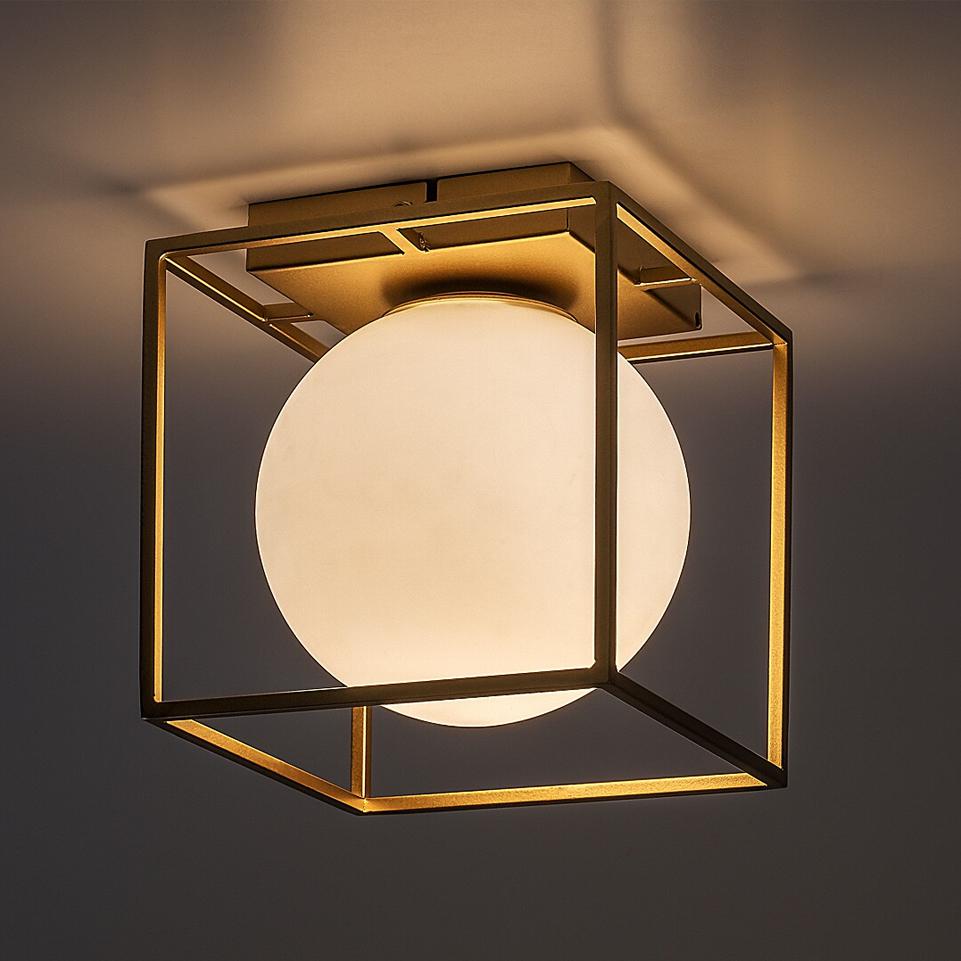 MODANE,WALL/CEIL.E14 1X15W,17X17CM,GOLD
