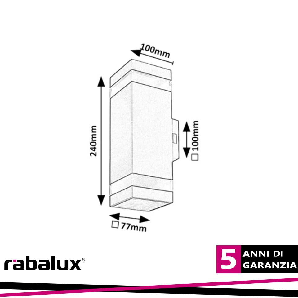 URFA LINE,WALL, 16W,H24CM,ANTHRACIT,IP65
