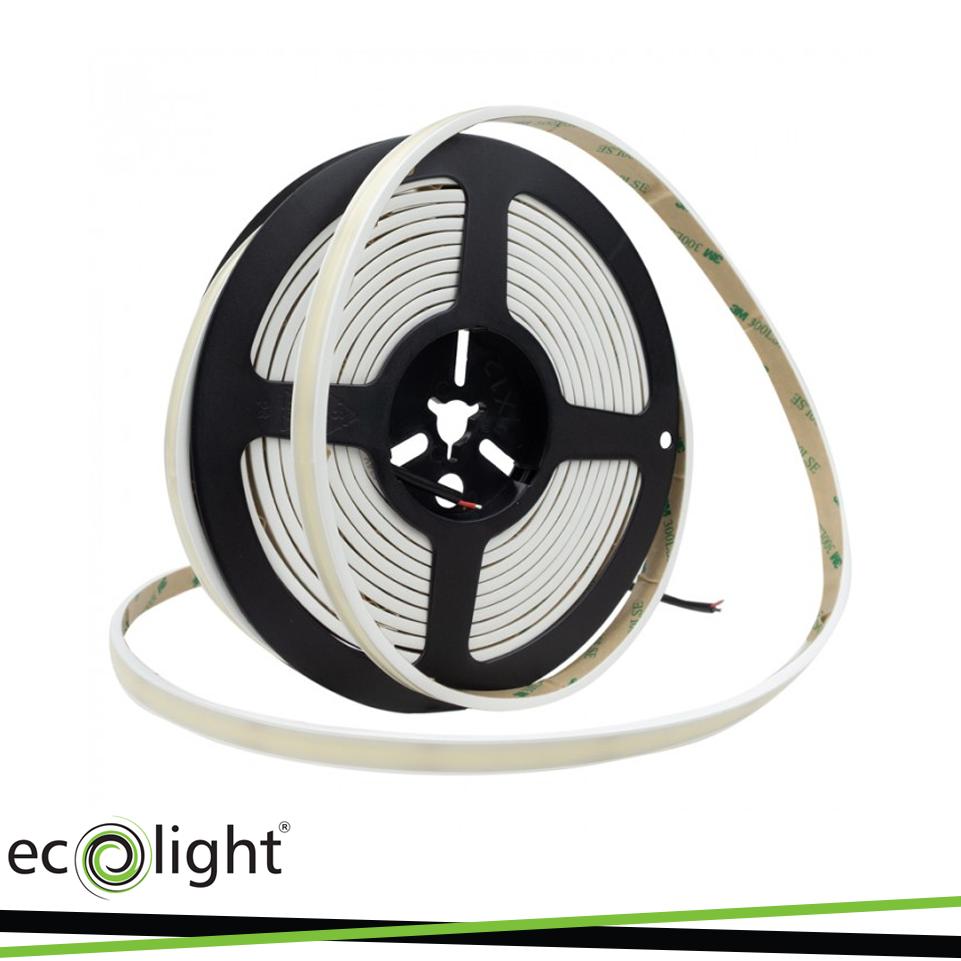STRISCIA COB AL NEON 24V 3000K 9W 480 855LM/M IP68 5MT
