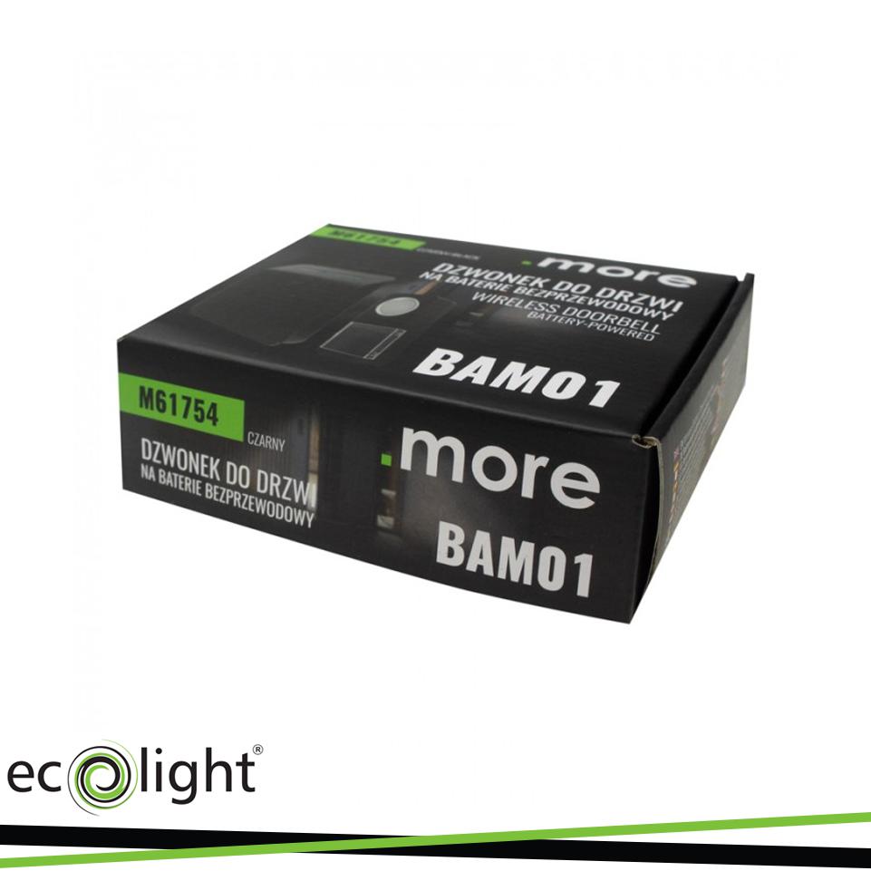 CAMPANELLO WIRELESS A BATTERIA BAM-01 NERO
