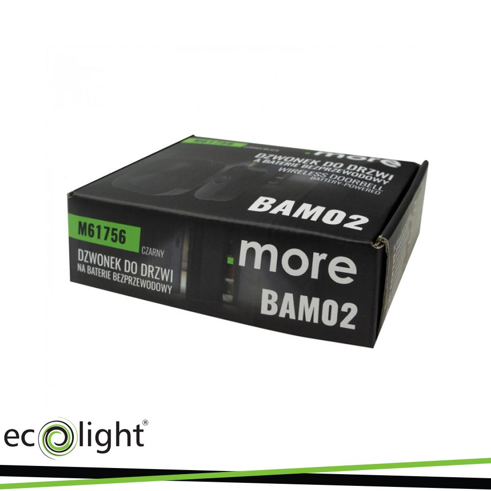 CAMPANELLO WIRELESS A BATTERIA BAM-02 NERO