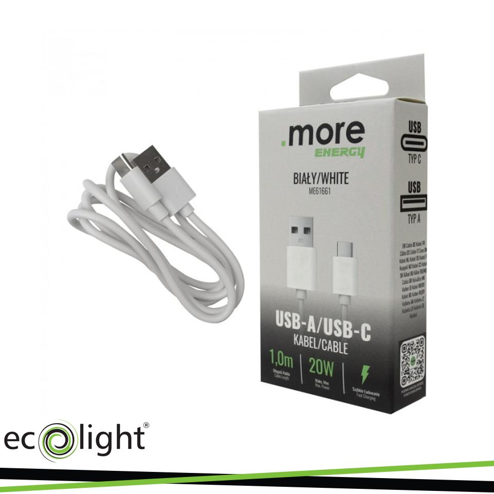 CAVO USB-A/USB-C BIANCO 1MT