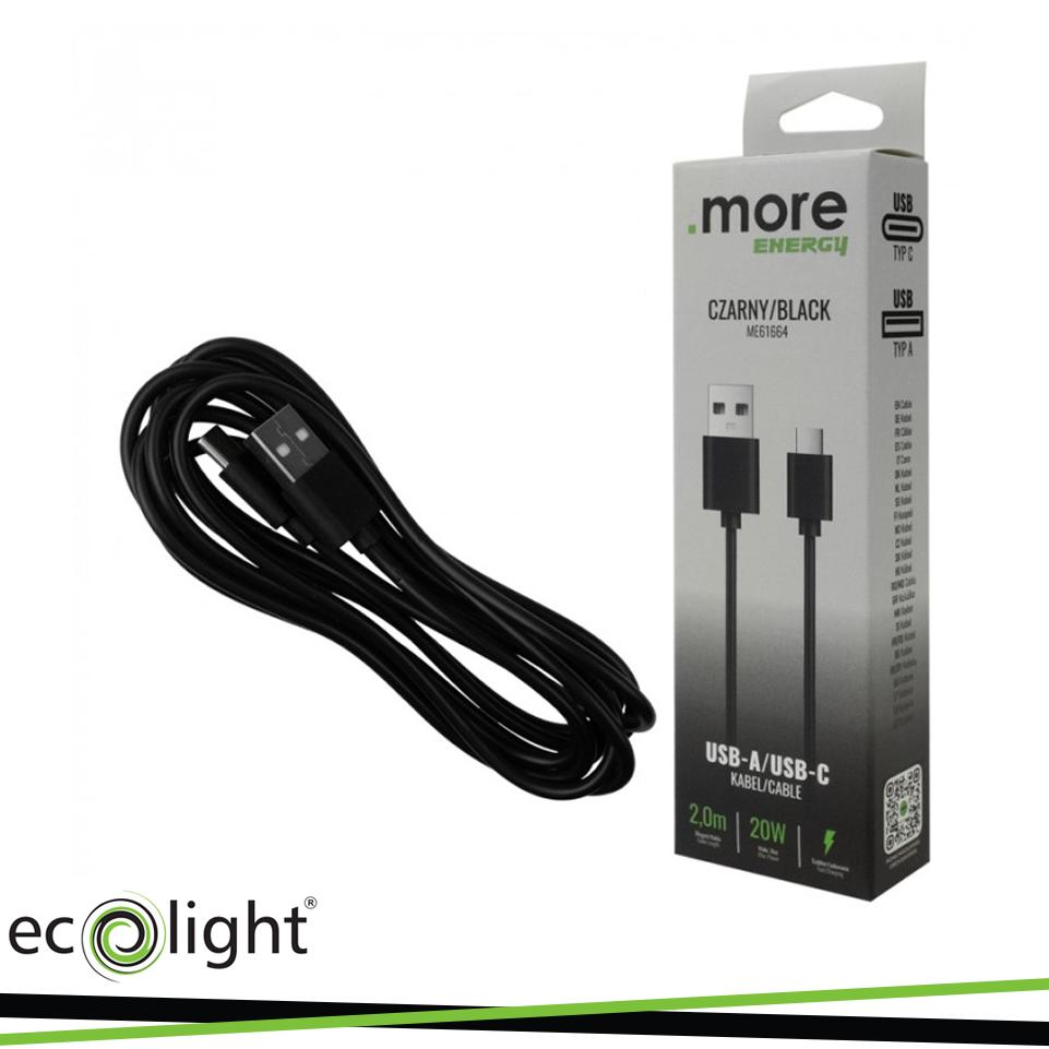 CAVO USB-A/USB-C NERO 2MT