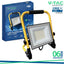 FARO LED DA CANTIERE CHIP CREE 50W CON STAFFA E CAVO 3M 4000K NERO IP65