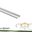 PROFILO DA INCASSO P02 BIANCO + COVER TRASPARENTE 2MT