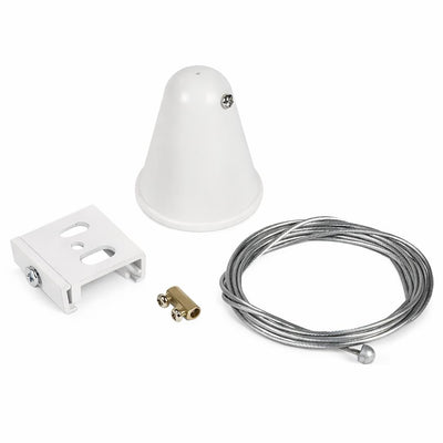 KIT SOSPENSIONE CON ROSETTA PER RAIL (4PEZZI) BIANCO