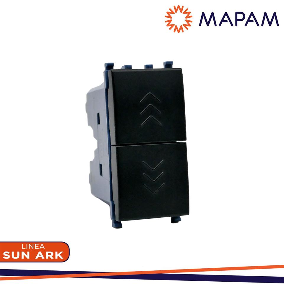 DOPPIO PULSANTE 10A-250V SUN NERO