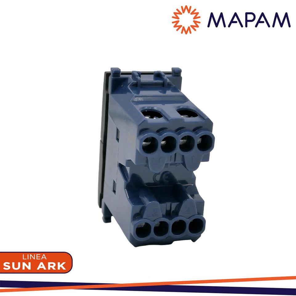 DOPPIO PULSANTE 10A-250V SUN NERO