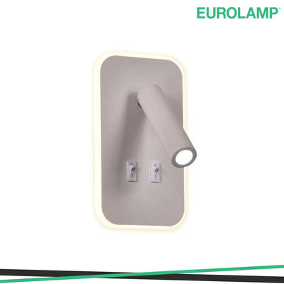LAMPADA DA PARETE 11W+3W 3000K BIANCO