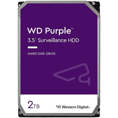 HD WD SATA3 2TB 3.5" PURPLE 64MB CACHE 3ANNI DI GARANZIA